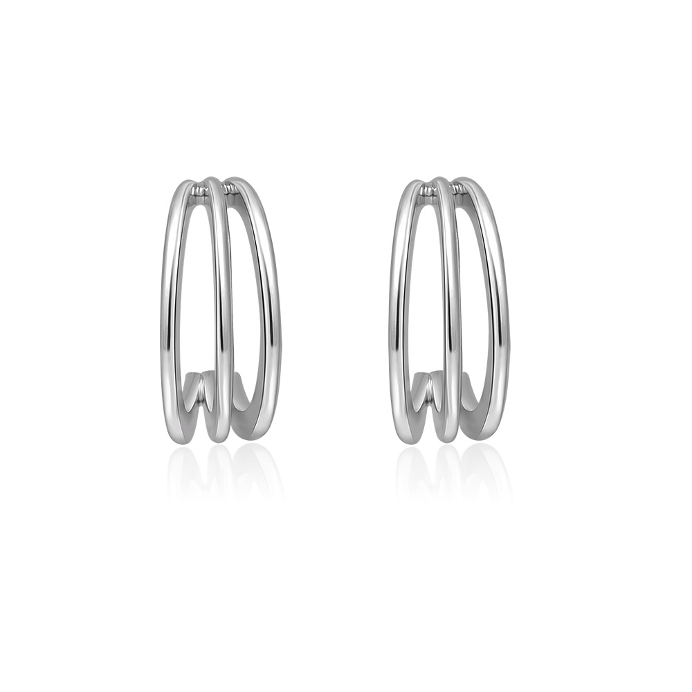 3 Multi Row Hoop Earrings